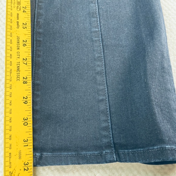 MOTHER The Hustler Roller Skimp Flare Jeans Blue Denim Front Seam High Rise 26 - Picture 6 of 12